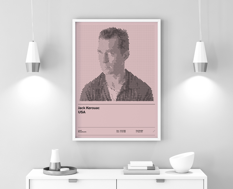 Jack Kerouac 5834 Dot Poster